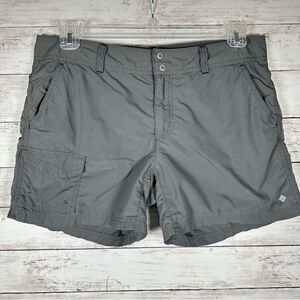 Columbia Omni Shade Cargo Hiking Outdoor Grey 5” Shorts Women’s Sz 14
